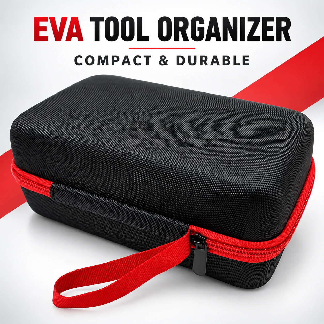 1PC EVA Tool Organizer Case, Heavy Duty Multifunction Storage Bag with Metal Zipper for Repair Tools and Accessories