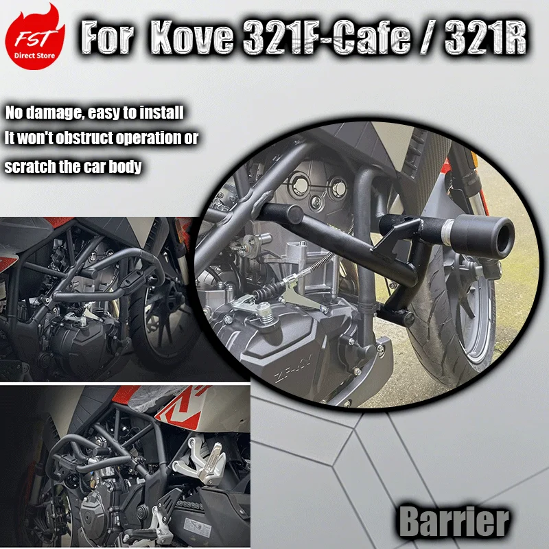 Fit for Kove 321F-Cafe 321R Crash Bar Frame Slider Bumper Guard Motorcycle Modified Accessories