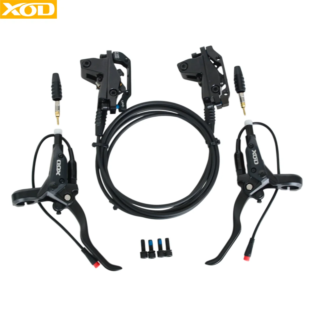 XOD 4-Piston Hydraulic Cutoff Brake 2-Pin Waterproof Plug E-Bike Disc Brake For Electric Bicycle Electric Motorcycle