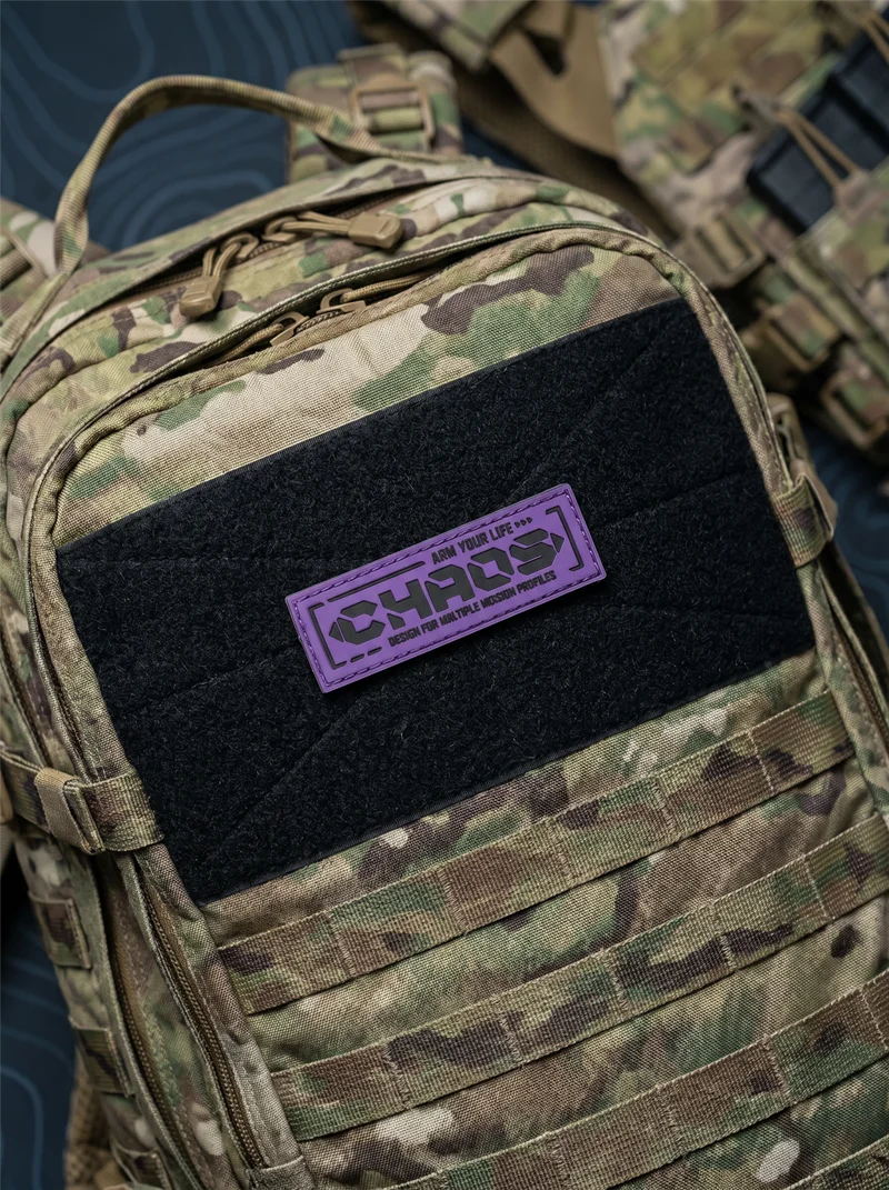 Luminous Chaos Gear Parche táctico de PVC para ropa y mochila - imagen 2
