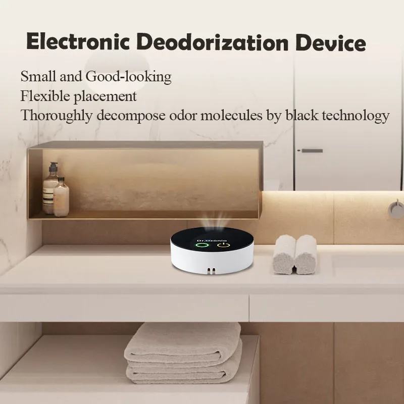 مزيل الروائح الكريهة الإلكترونية الصغيرة، مثبت على الحائط بدون مواد مستهلكة، يزيل الروائح، مناسب للمساحات الصغيرة، منقي هواء جيد