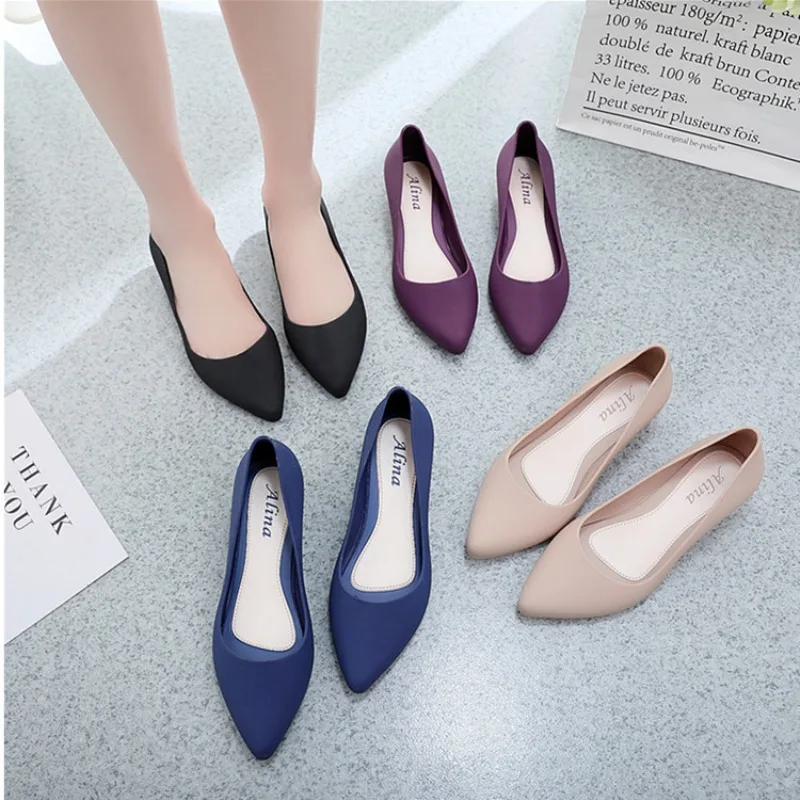 Maogu Slingback Casual Beach Shoes for Women Cheap Pumps Ladies Heeled Jelly Sandals 2024 Women's Pointed Toe Chunky Low Heels