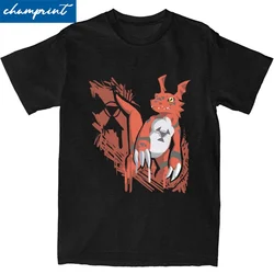 Guilmon T Shirt for Men Women Cotton Vintage T-Shirt Round Neck Digimon Nostalgic Anime Tee Shirt Short Sleeve Tops Unique