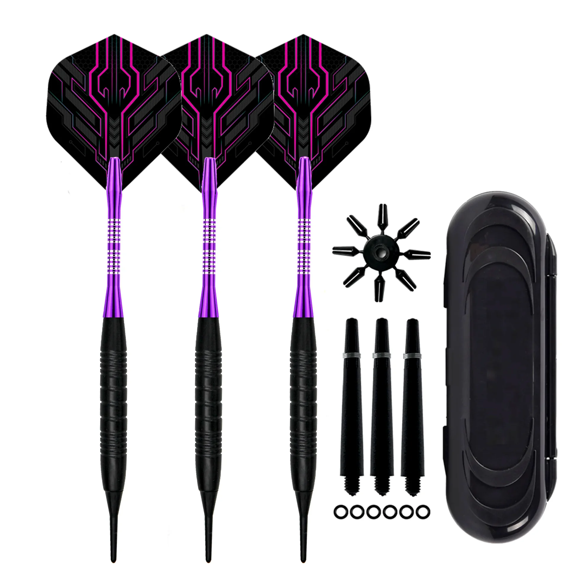 

18g Soft Tipped Darts Professional Indoor Plastic Tip Darts Set for Electronic Dartboard Games Plastic Storage Box
