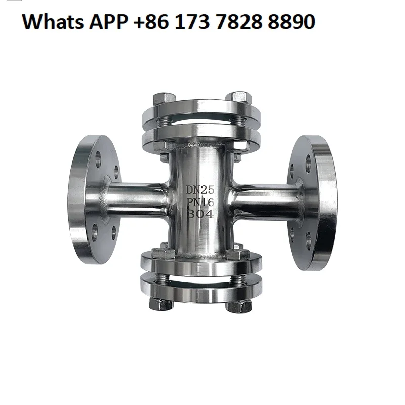 Flangia saldata attraverso lo specchio Specchio per tubi in acciaio inossidabile 304/316L Specchio per mirino in vetro a doppia faccia