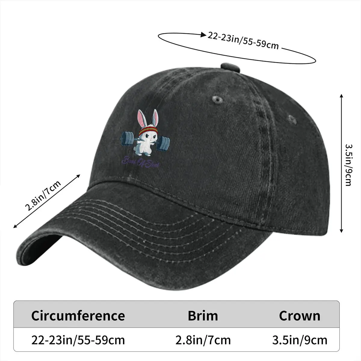 Summer Cap Sun Visor Buns Of Steel Fitness Hip Hop Caps Rabbit Animal Pattern Cowboy Hat Peaked Hats