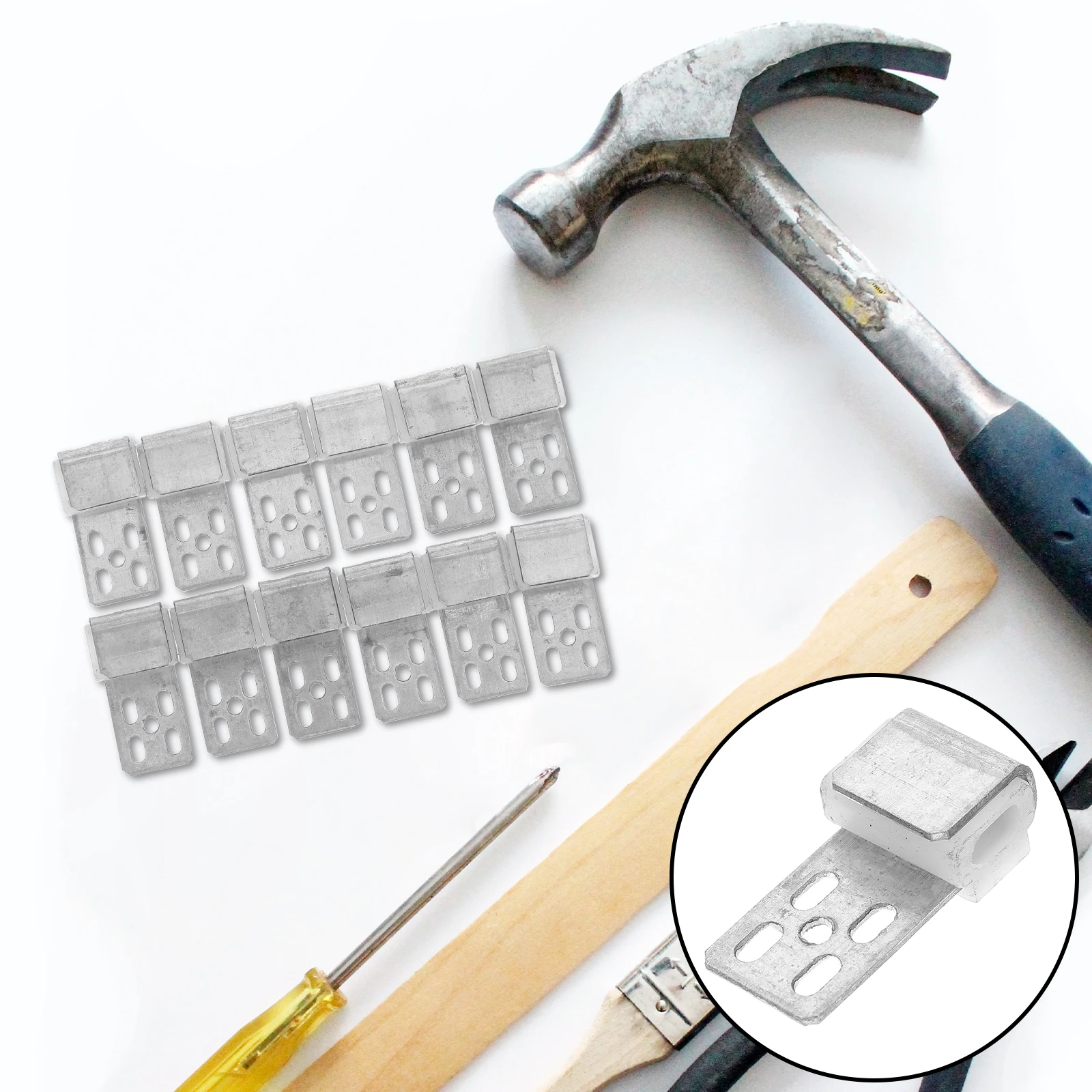 12 Uds. Accesorios de resorte para sofá Clips para sofá herrajes para cama para sofás funda de plástico