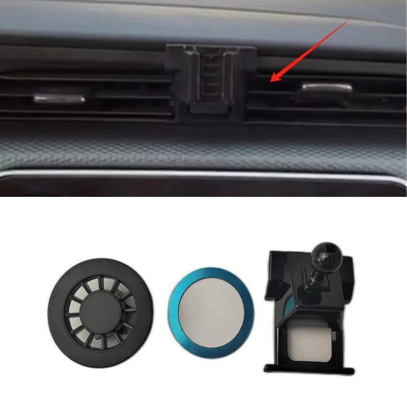 1Set ABS Plastic Material For 2017-2022 Nissan KICKS P15 Special Car Magnetic Phone Holder Fixed Bracket Stand Mobile