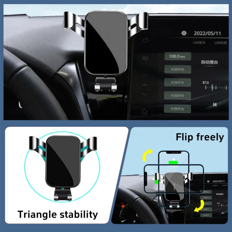 Car Screen Phone Holder For Chery Jetour DASHING i-DM 12.8/15.6 inch Gravity Car Phone Holder Air Vent Mount Car Accessories