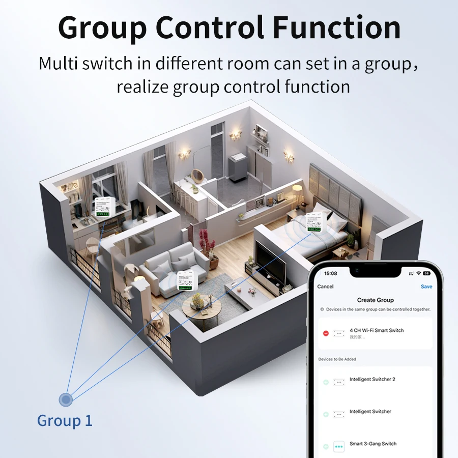 Tuya Smart WiFi Switch Relay 100-240V 16A 1/2CH Breaker Intelligent Interruptor Smart Life App يدعم Alexa Google Home Alice #5