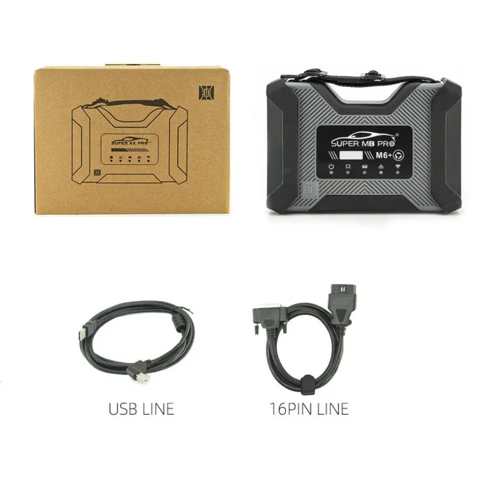 

Simplified Configuration with OBD Cable and USB Cable Only Super MB Pro M6+ Pro Star Diagnosis Tool M6 car truck