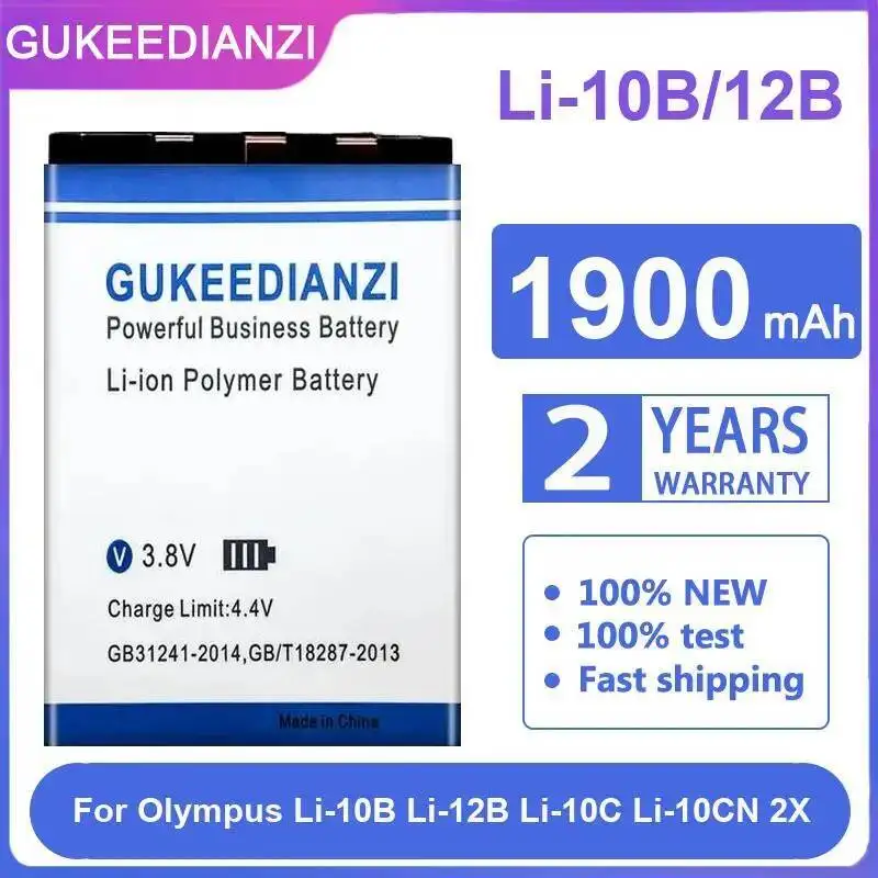 

Аккумулятор для камеры 1900 мАч для Olympus LI-10B LI-12B LI-10C LI-10CN 2X 12B Стабильный