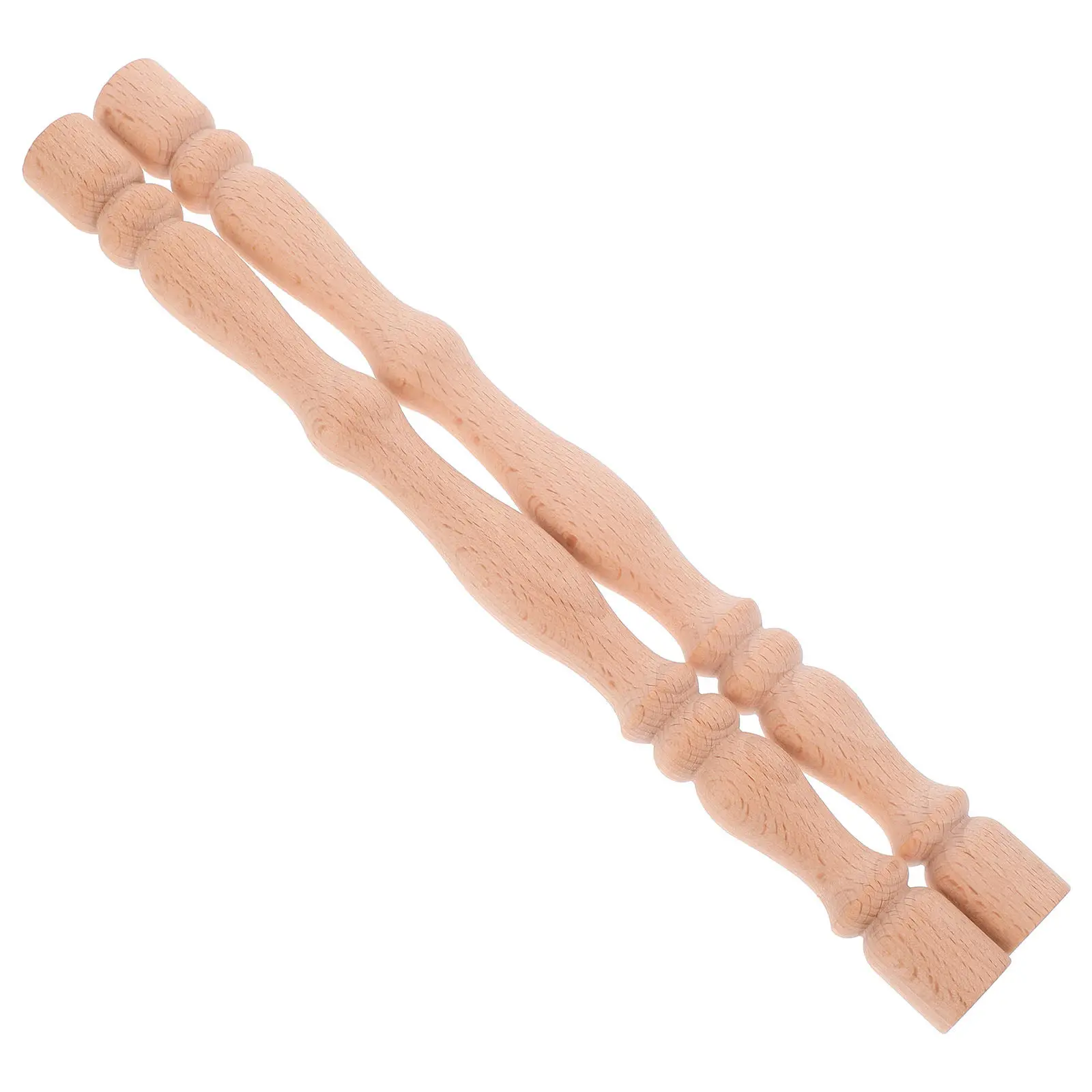 2Pcs Wooden Roman Column Pillars Solid Wood Home Decor Small Columns for Corridor Staircase Furniture Legs Decorative Crafts DIY