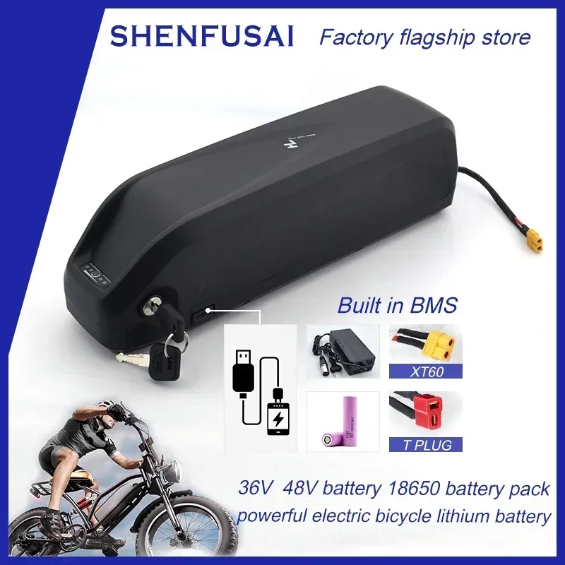 Hailong Electric Bicycle, Power Assisted Bicycle Lithium Battery, 48V, 36V, 1000W, 750W, 500W, 250W Supports USB Charging