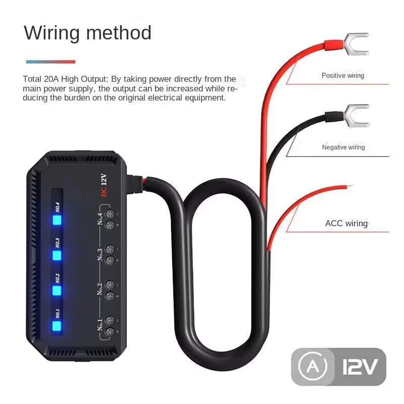 Car fuse box, waterproof strip, fuse piece, motorcycle quick connector, fuse box, square