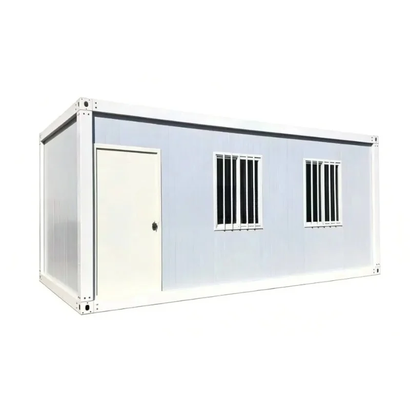 20-Foot Steel Mobile Modular Homes Prefabricated Tiny Office Container House Flat Pack Detachable for Shipping Hotels Apartments