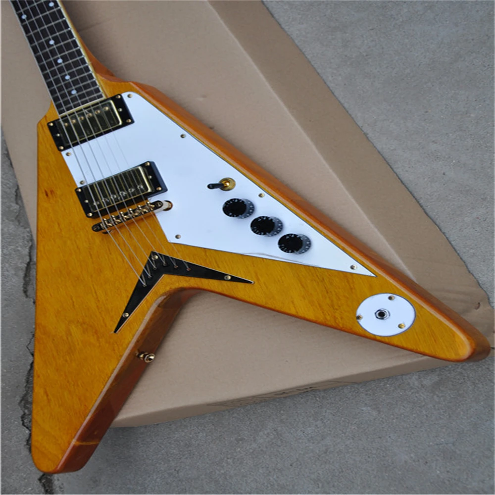 

Custom Store 58 Flight V Electric Guitar with natural black knobs