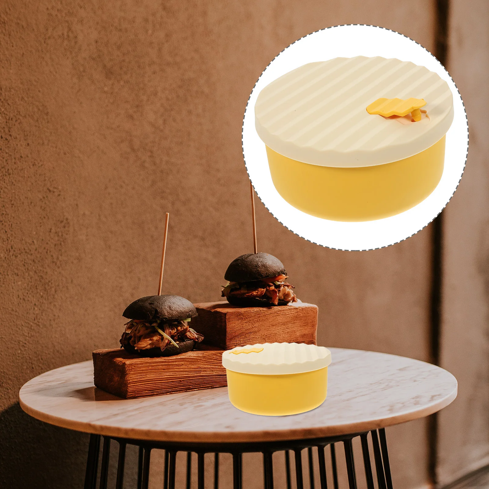 

Silicone Fresh Keeping Bowl Sealed Food Container Lightweight Portable for Home Office Use Silicone Food Container