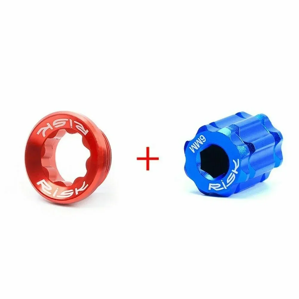 Road Bike And Mountain Bike Crank Arm Fixing Bolt For Shimano HollowTech II Cranksets M20x8mm Black And Red Color