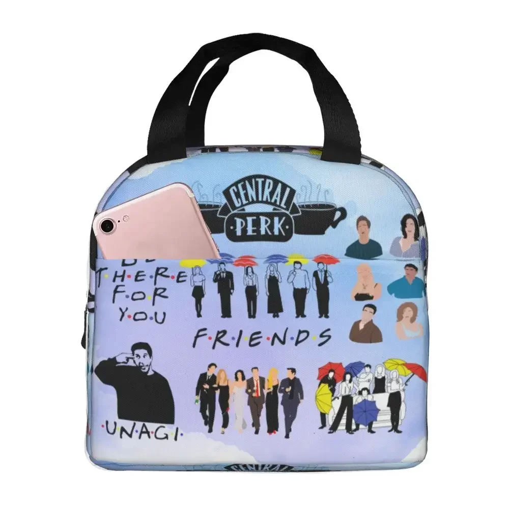 Friends TV Show Insulated Lunch Bag for Camping Travel Resuable Thermal Cooler Lunch Box Women Children Food Container Tote Bags