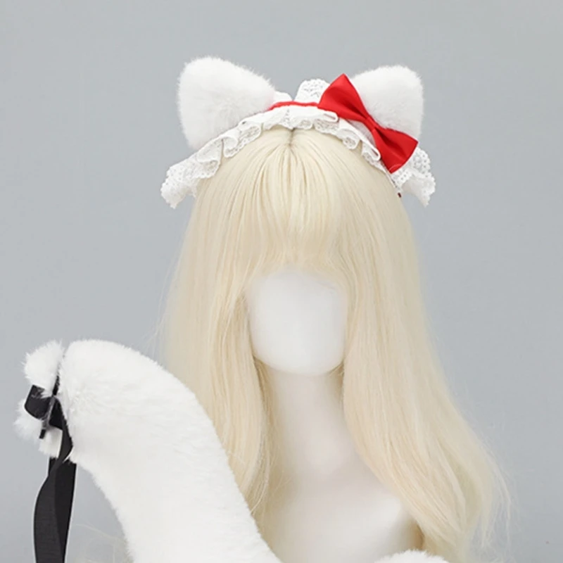 Fasce elastiche per orecchie animali con fiocchi adorabili densità per bambini Halloween e servizi fotografici Y166