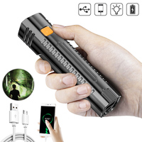 2 IN 1 LED Flashlight Power Bank Torch Camping Hiking Outdoor Tool Portable Lighting Usb Rechargeable Emergency Lantern 3 Modes