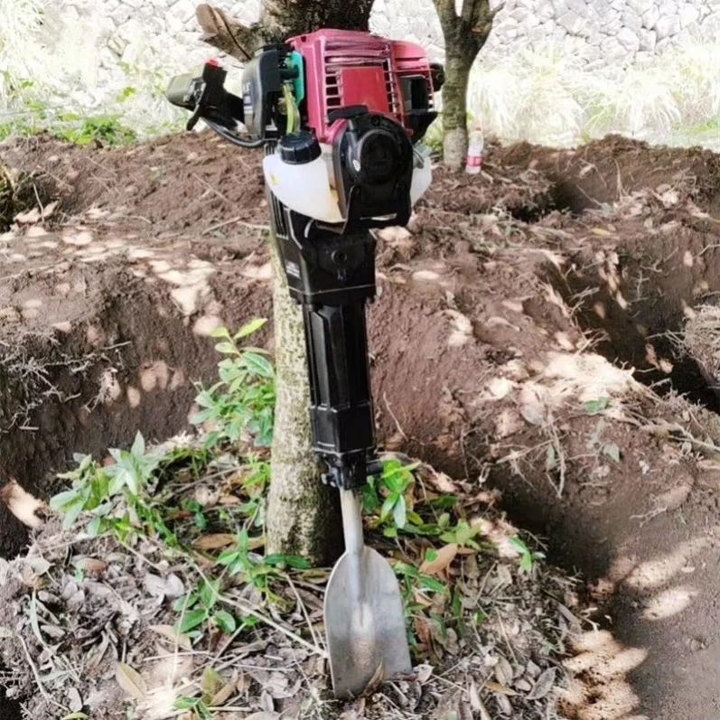 Four-stroke Power Garden Chiseling RocksDig up Trees Digger Power Shovel Tree Digging Machine Hand Soil Digging Machine