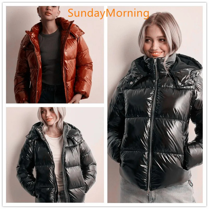 

Women's Winter Casual Hooded Cotton Jacket Thick Cold Proof High-End Solid Color Cotton Coat for Cold Weather