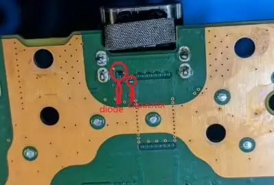 For PS5 Playstation 5 Backside Motherboard Near-HDMI Port Connector Diode Capacitor Small Component Part