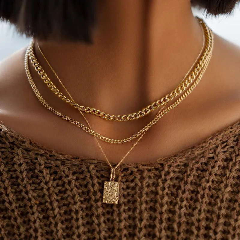 Vintage Metal Charm Layered Necklace Women's Jewelry Layered Accessories for Girls Clothing Aesthetic Gifts Fashion Pendant 2023