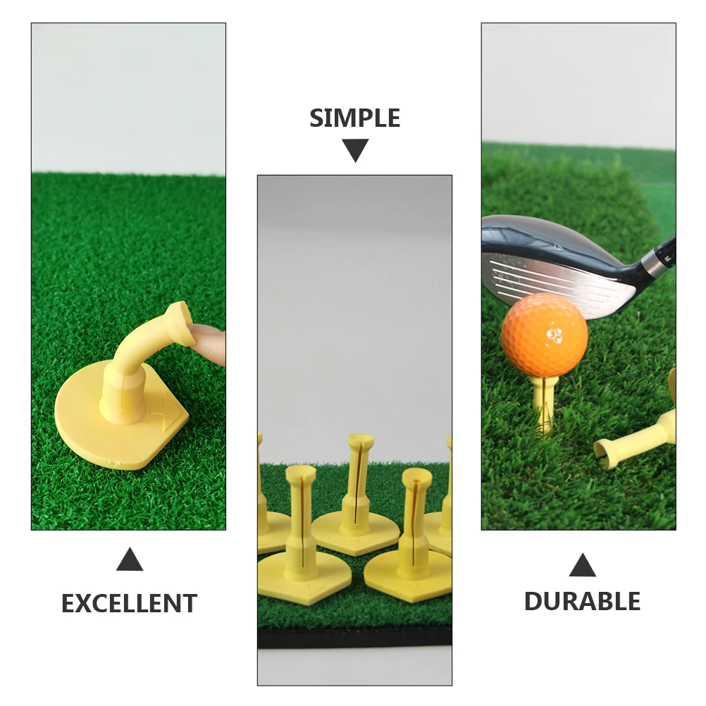 Golf Nail Pads Indoor Practice Tee Anchor Ball Holder Accessories Golfing Rubber Tees for Hitting off Mats Balls