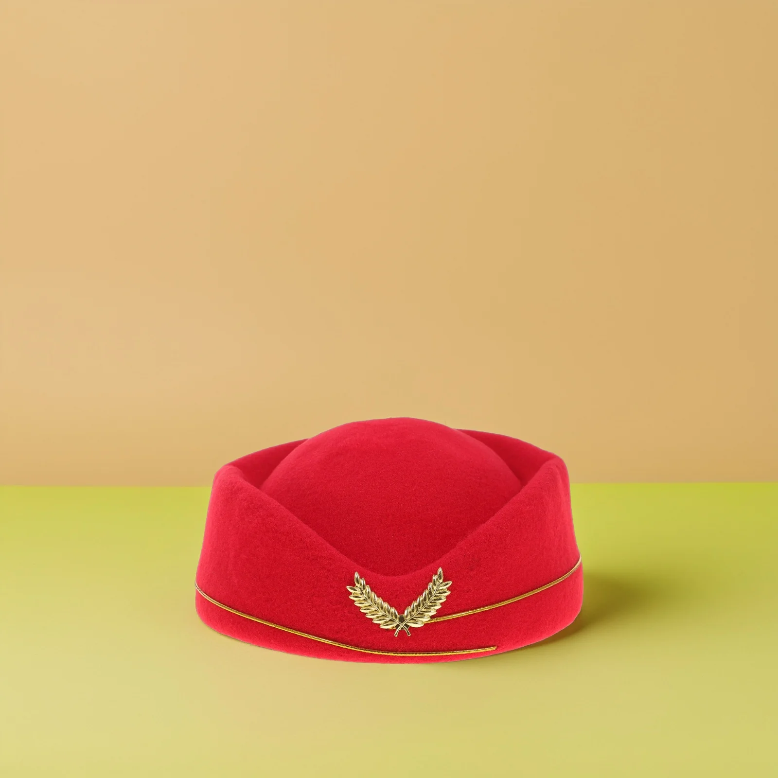 Chapeau d'hôtesse rouge pour femmes, accessoires de Costume d'agent de bord, uniforme de ligne aérienne, béret, casquette de Cosplay pour spectacle sur scène