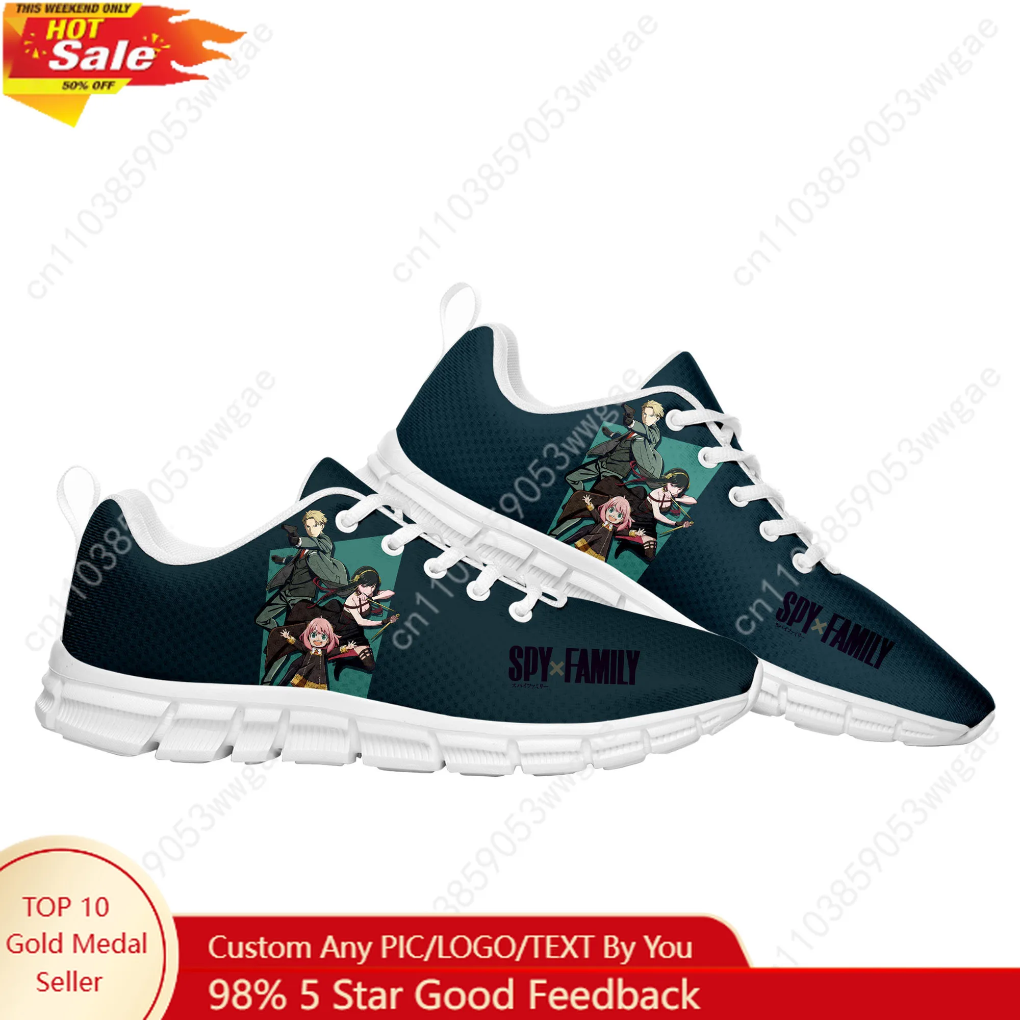 

Spy×Family Sneakers Mens Womens Teenagers Kid Personalized Sports Shoes Casual Comfortable High Quality Cartoon Customized Shoes
