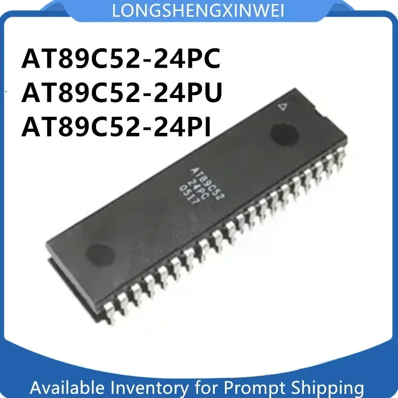 1PCS AT89C52-24PI -24PU AT89C52-24PC AT89C52-20PC  Direct Insert DIP-40 Single Microprocessor Chip New Original