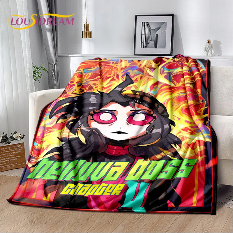 

3D Cartoon H-Helluva Boss Blitzo H-Hazbin Hotel Soft Blankets,Keep Warm Throw Blanket for Picnic Beds Sofa Home Bedroom Gift Kid