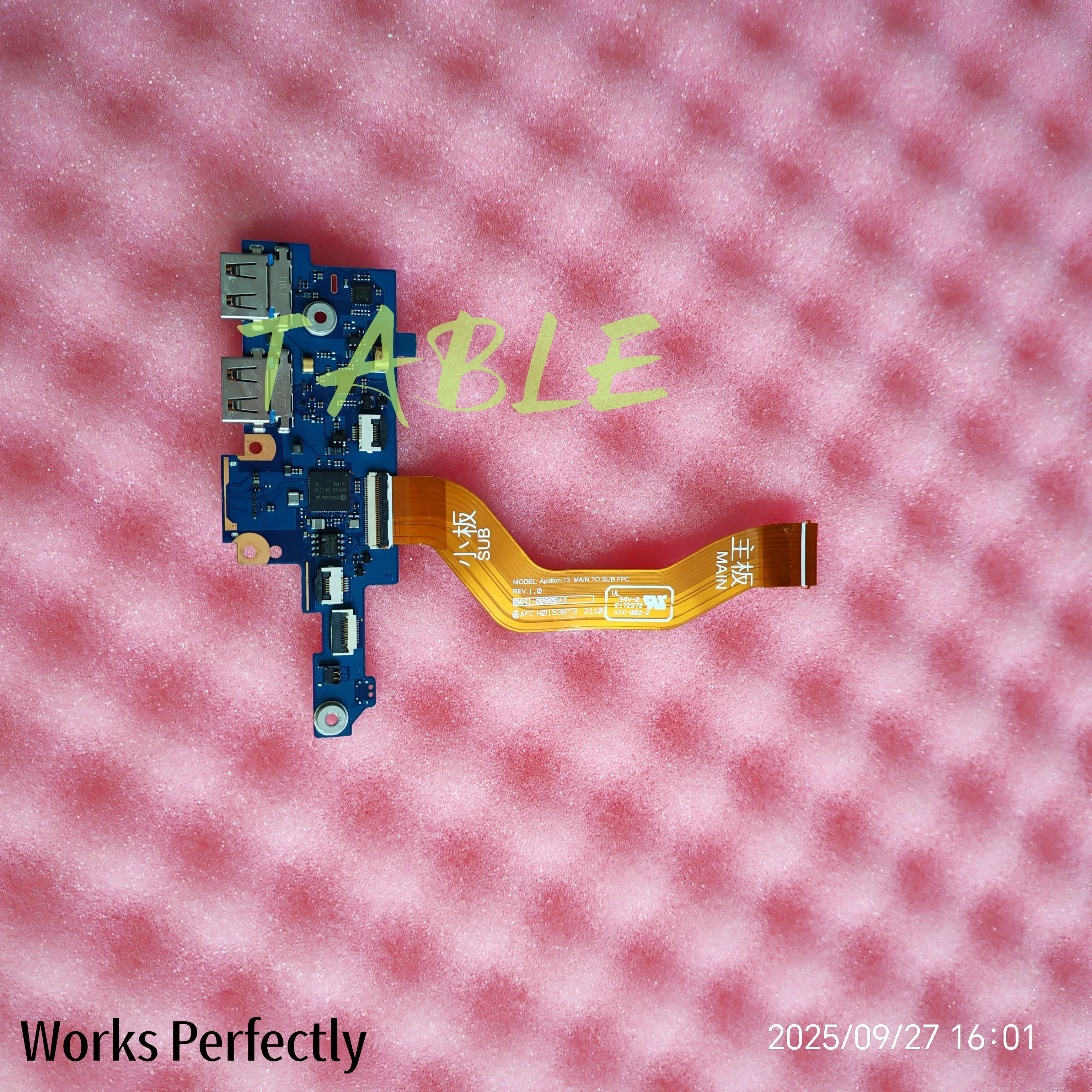 FOR Samsung Galaxy Book Flex 2 NP730QDA USB Card Reader I/O Board Cable BA41-02808A