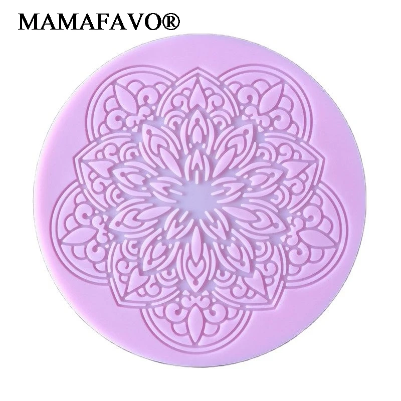 Round Decorative Lace Cake Mold  Silicone Mold Sugar Coating Mould DIY Crafts Durable Multiduty And Reuseable Baking Tools m090