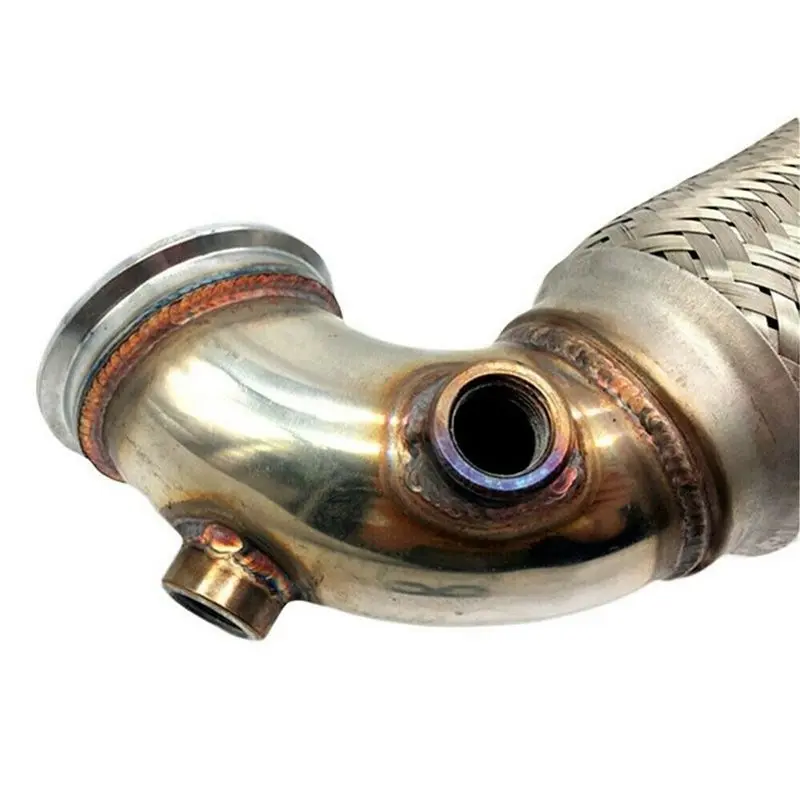 Di scarico del tubo di scarico del gomito da 90 gradi dell'acciaio inossidabile V-Band da 3 pollici per T3/T4 T04E Nuovo downpipe V-Band a V Band basso 90 gradi