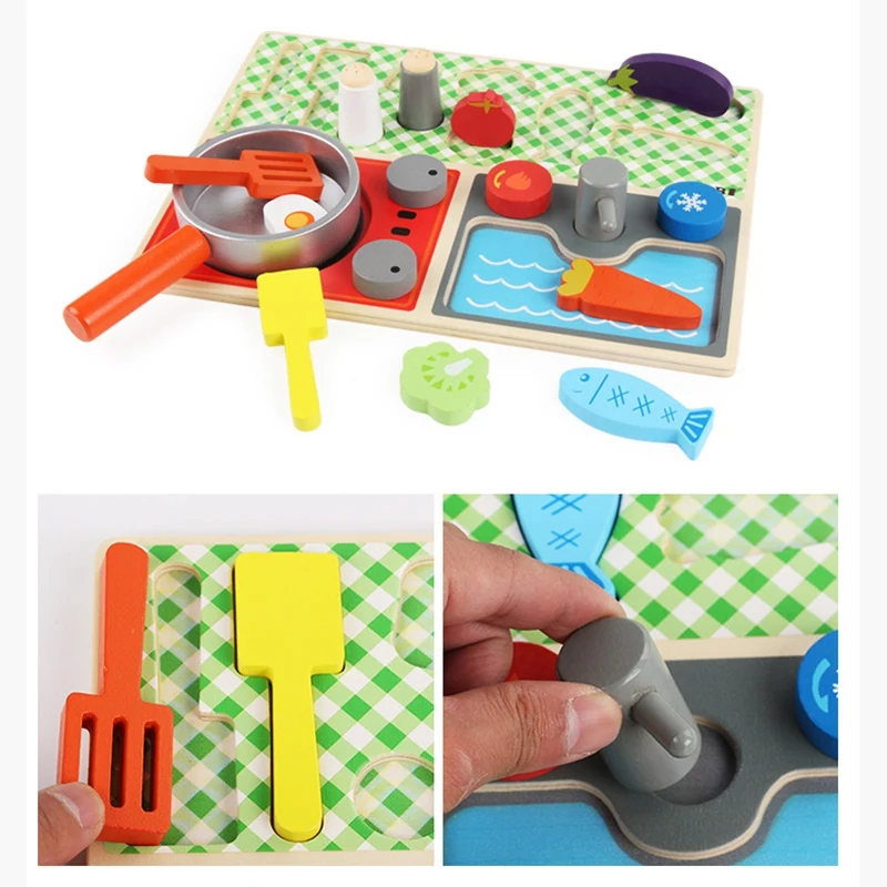 Casa de juego de simulación para niños, juguete para casa de niños, juguetes de cocina, juego de juguetes de frutas, cocina simulada para niños y niñas, educación temprana