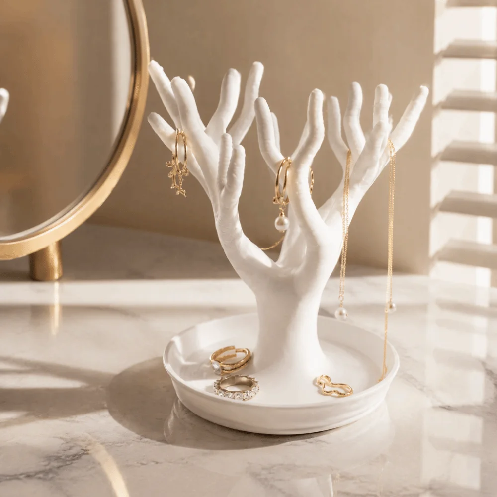 3D Printed Miscellaneous Item Storage Tray Simulated Nordic Tree-shaped Organizer Jewelry Towers Decorative Figurine