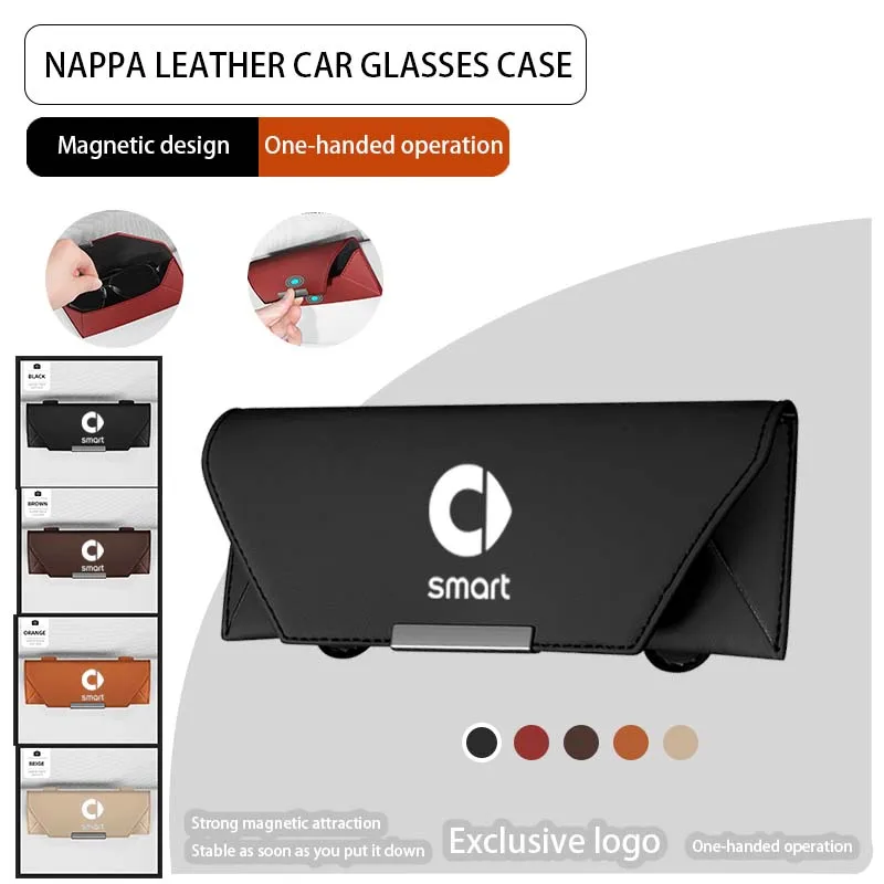 

For Smart #1 #3 Prachtig Octavia 2 Fabia Rapid S Logo Key 2025 Accessories Car Visor Sunglasses Glasses Holder Glasses Case Clip