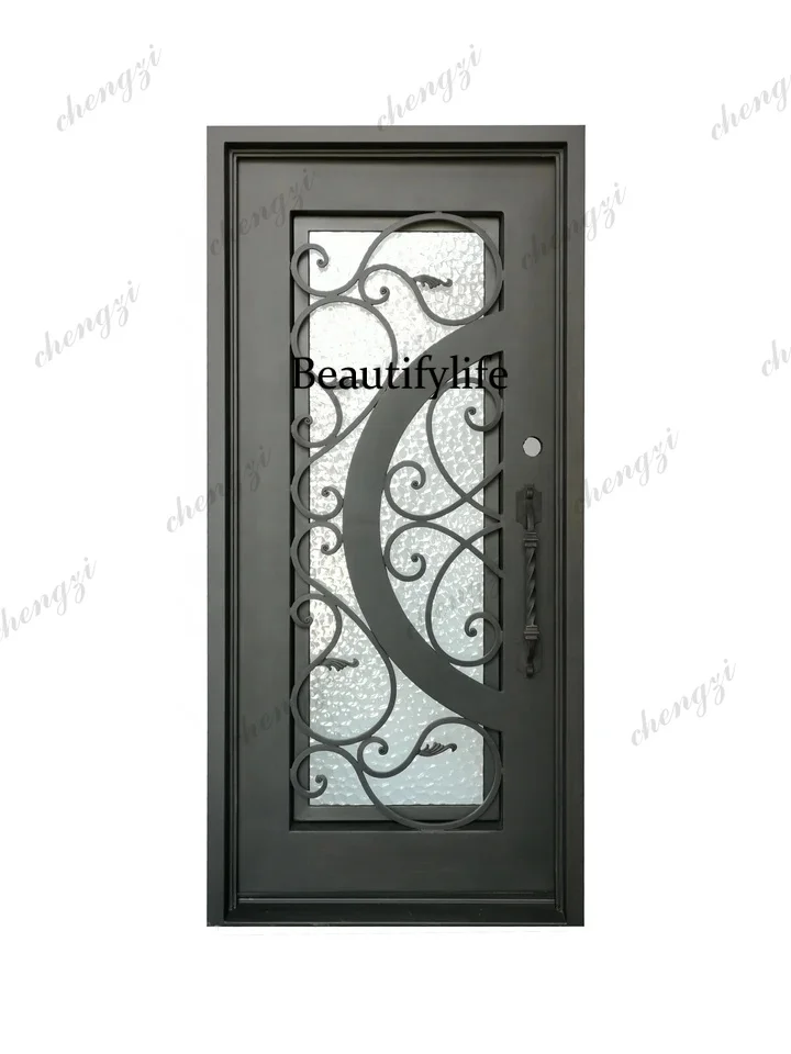 Z138 Customization Support Customization Iron Sheet Doors Exterior Iron French Doors Iron Single Door Design