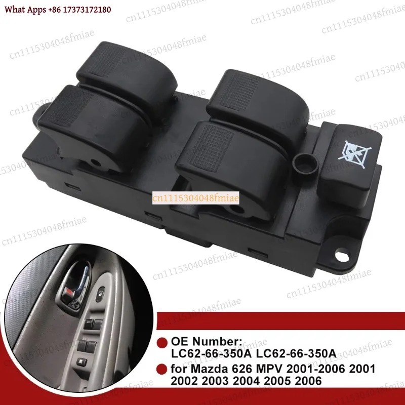 LC62-66-350A Power Window Switch Left Driver Side For Mazda MPV 626 2001-2006