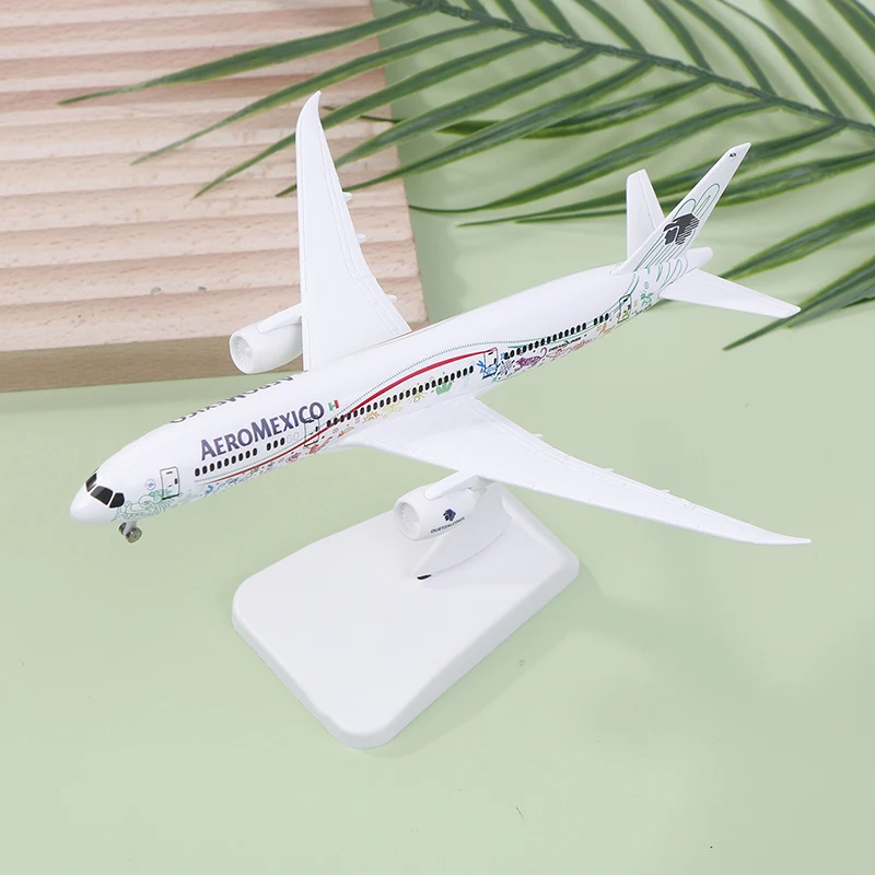 20cm Mexican Air AEROMEXICO Airlines Boeing 787 B787 Airways Alloy Metal Airplane Model Diecast Plane Model Wheels Aircraft