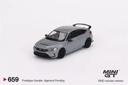 MINI GT 1:64 Civic Type R Sonic Gray Pearl 2023 Diecast Model Car