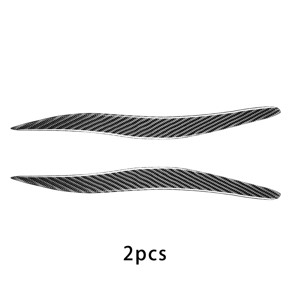Picture 5: 2Pcs Stickers Carbon Fiber Trim Headlight Cover Supplies Eyebrows Parts