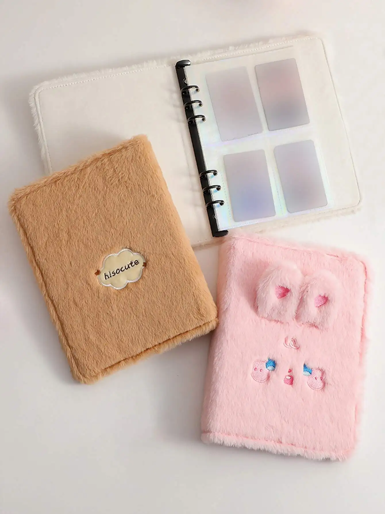 1pc Plush Dog Cover A5 Loose-leaf Binder Memo Book 4x6 Photo Album