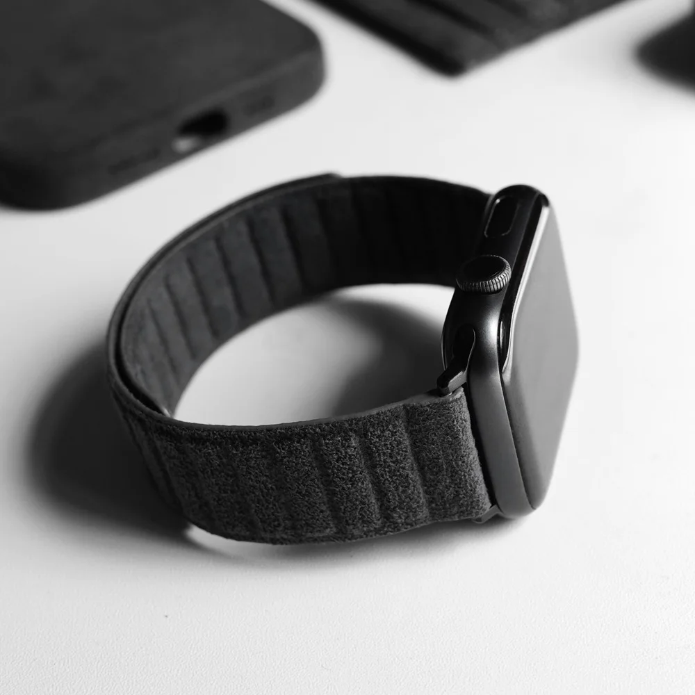 Suede Magnetic  Strap for Watch Ultra 2 Band 49mm 45mm 44mm 41mm Suede Leather Accessories for iWatch 9 8 7 6 5 SE.