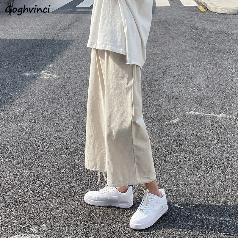 Pants Women Loose 3 Colors Elastic Waist Harajuku New Solid Soft Design Popular College Korean Style All-match Trendy Leisure