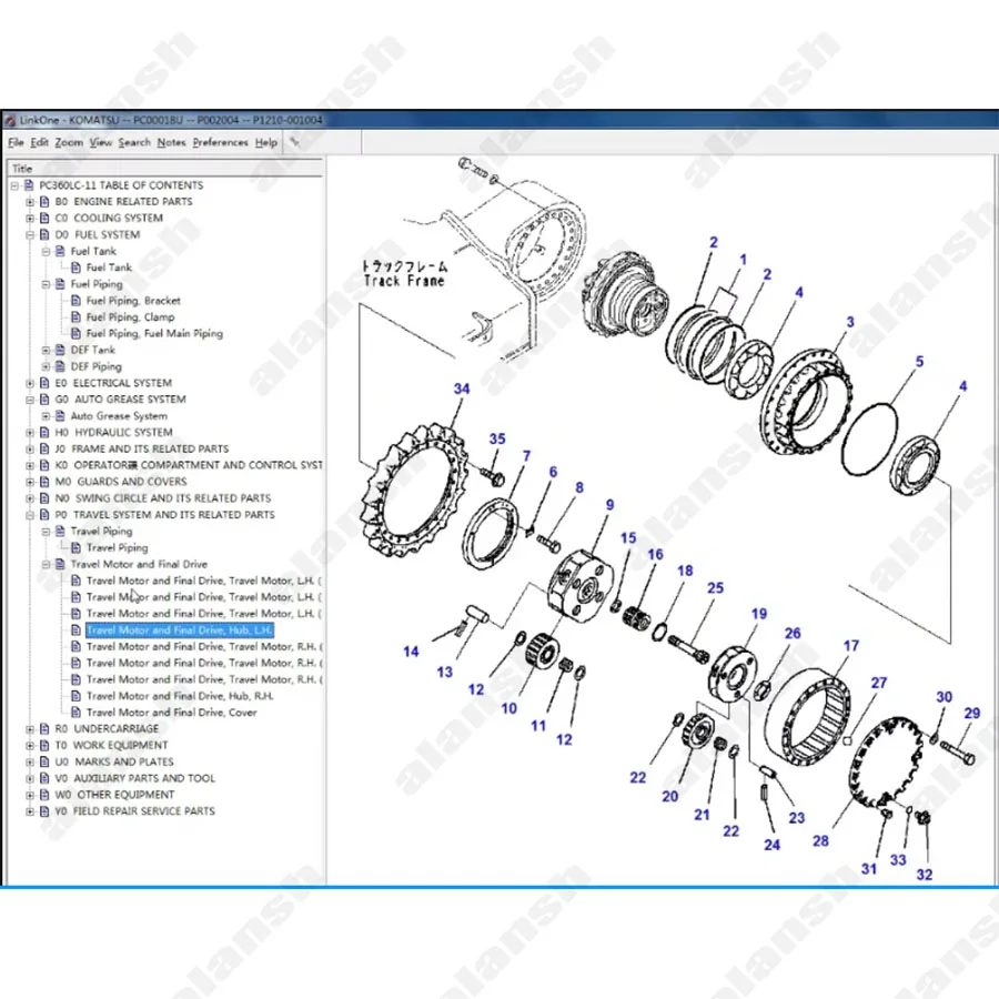 for Komatsu LinkOne EPC 2022 FULL Offline parts catalouge + nitroobd